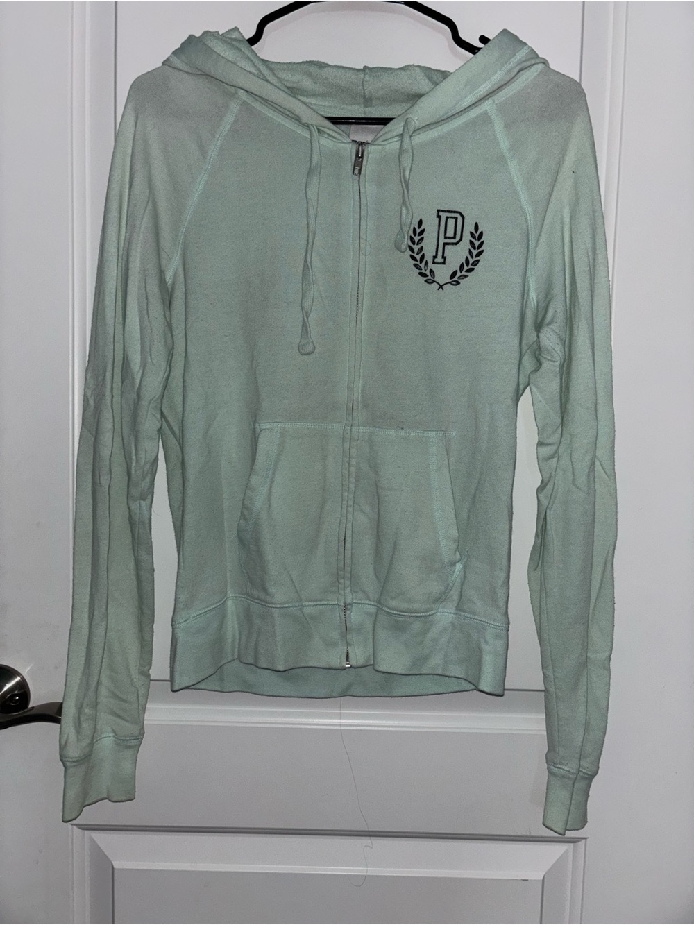 PINK Victoria's Secret Mint Zip-Up Hoodie